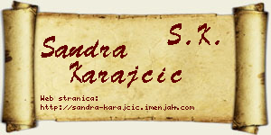 Sandra Karajčić vizit kartica